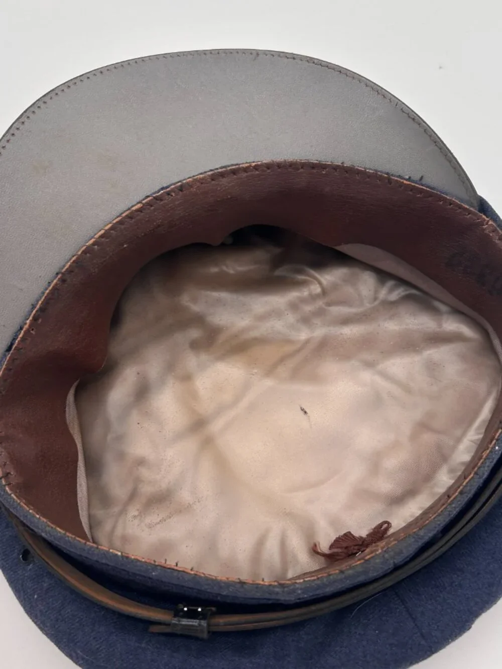 Vintage Early US Air Force USAF Enlisted Men's Visor Cap 6 7/8 Brass
